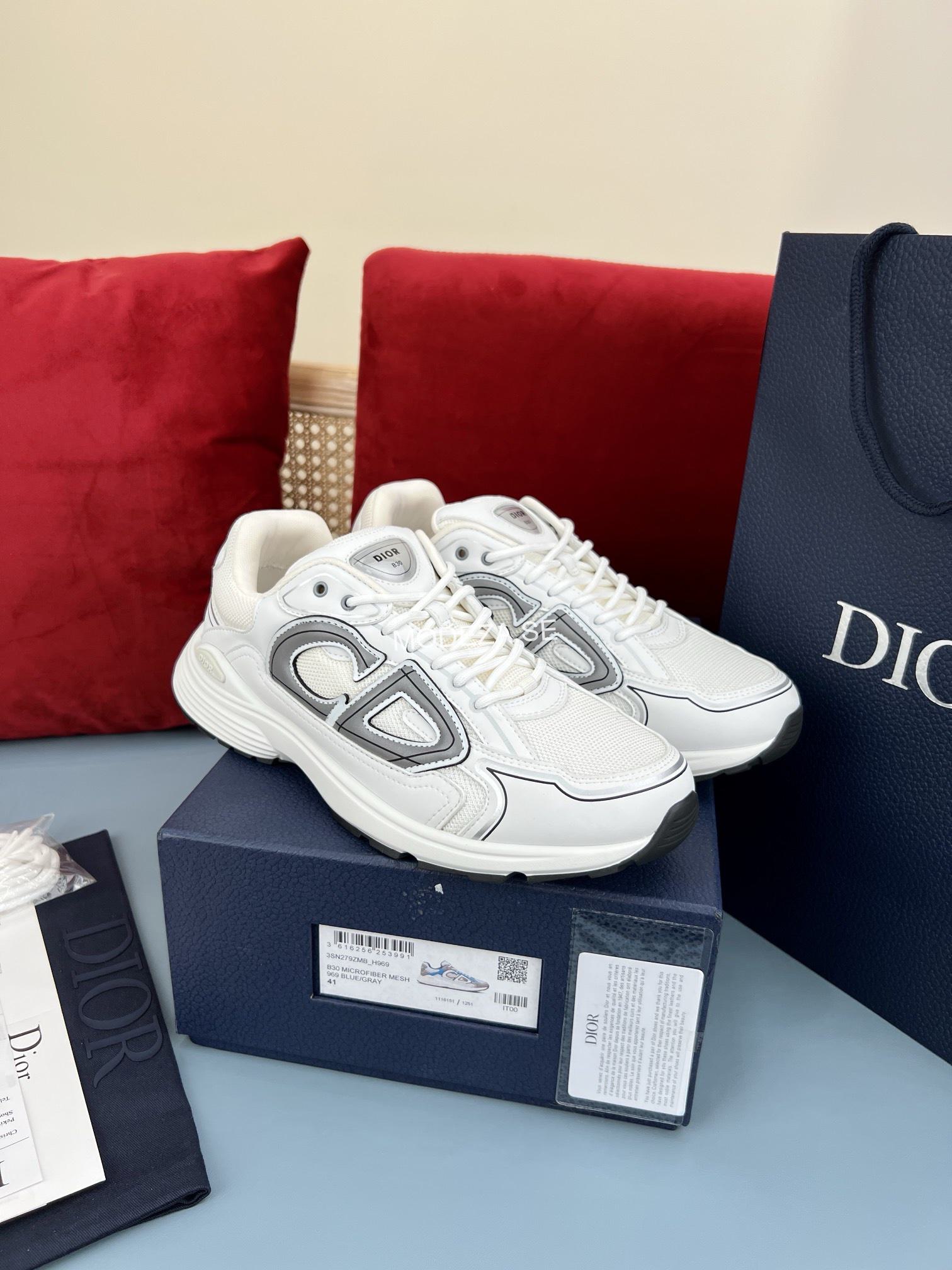 img_5244 Christian Dior B30 White Mesh Sneakers - Image 1