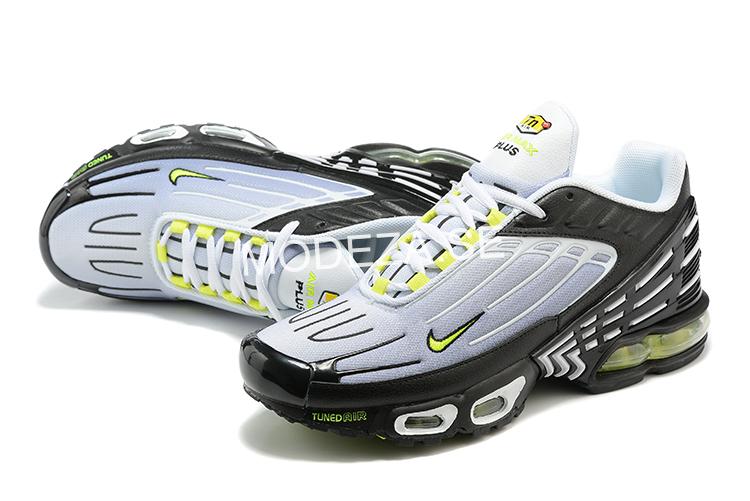 444e04d2 Nike Air Max Plus 3 White/Neon Logo Sneakers - Image 1