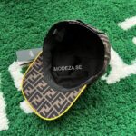 Fendi FF Mesh Monogram Brown Hat - Image 4