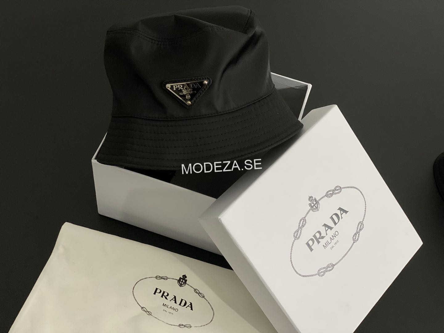 9c550678 Prada Black Bucket Hat - Image 1
