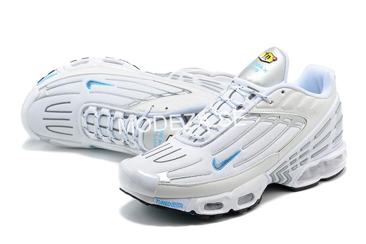 9f749f3b Nike Air Max Plus 3 White/Blue Logo Sneakers - Image 1