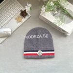 Moncler Enfant Virgin-Wool Logo Patch Grey Beanie
