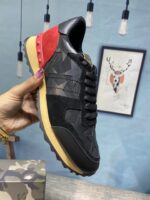 Valentino Garavani Rockrunner Camouflage Trainers In Nappa Fabric