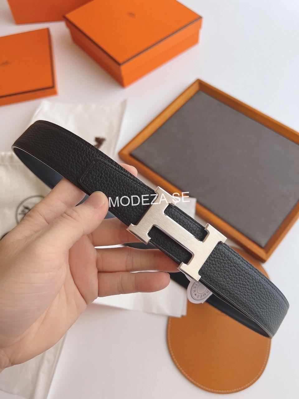 2e9bdfbe-7589-4591-a9bc-f5721f22be1d Hermes Black Leather Belt - Image 1