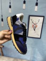 Valentino Garavani Rockrunner Camouflage Trainers In Nappa Fabric