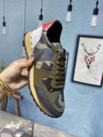 Valentino Garavani Rockrunner Camouflage Trainers In Nappa Fabric