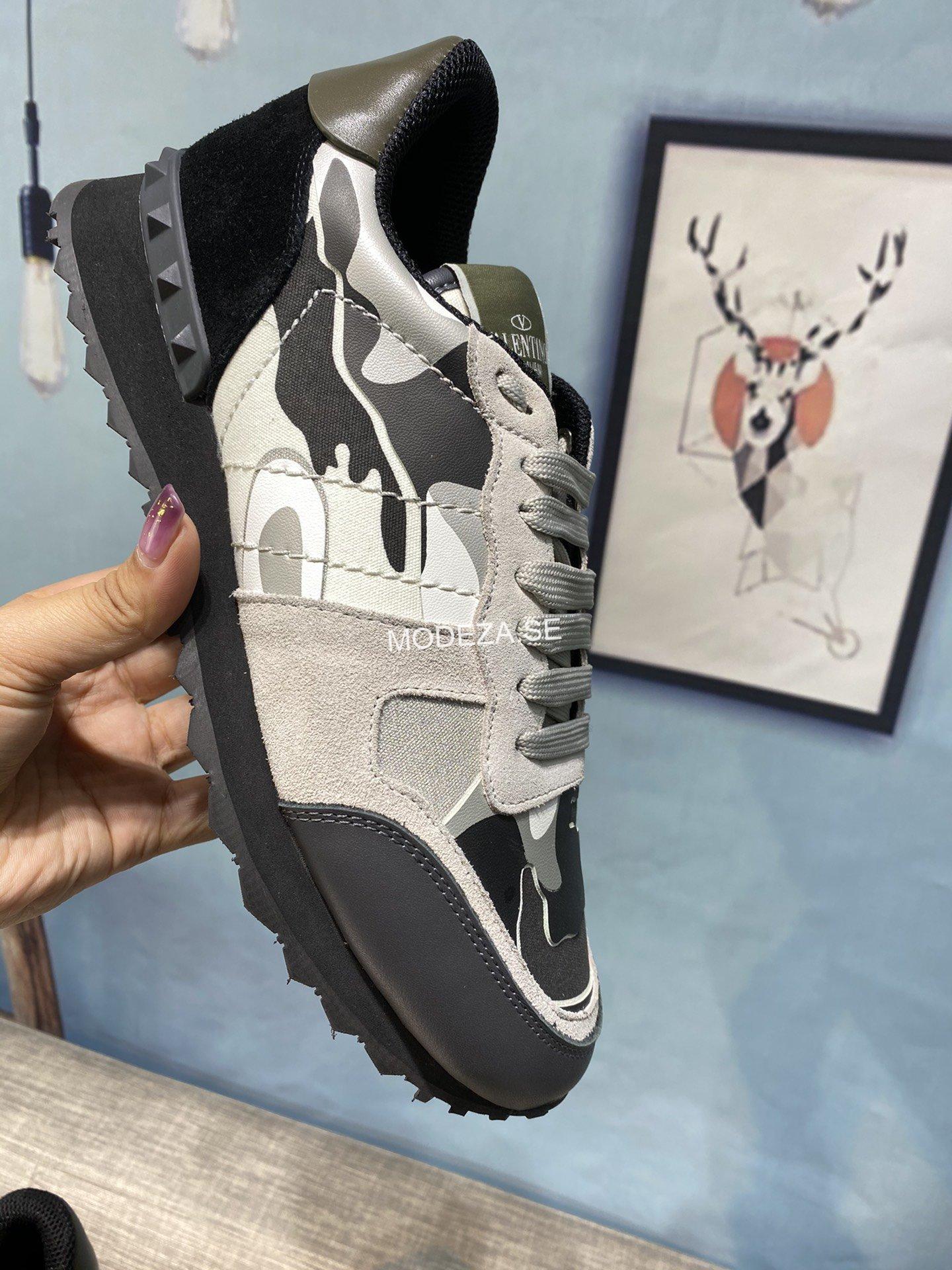 4b0eab2f Valentino Garavani Rockrunner Camouflage Trainers In Nappa Fabric - Image 1