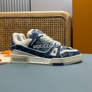 Louis Vuitton Blue Fabric Monogram Sneakers
