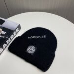 Stone Island Black Logo Beanie - Image 3