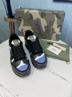 Valentino Garavani Rockrunner Camouflage Trainers In Nappa Fabric