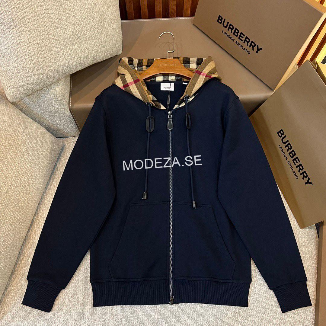 WhatsApp Bild 2024-12-05 kl. 23.20.59_e4e27999 Burberry Check Detailed Zipped Drawstring Hoodie - Image 1