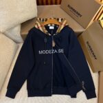 Burberry Check Detailed Zipped Drawstring Hoodie - Image 2