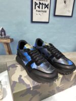 Valentino Garavani Rockrunner Camouflage Trainers In Nappa Fabric