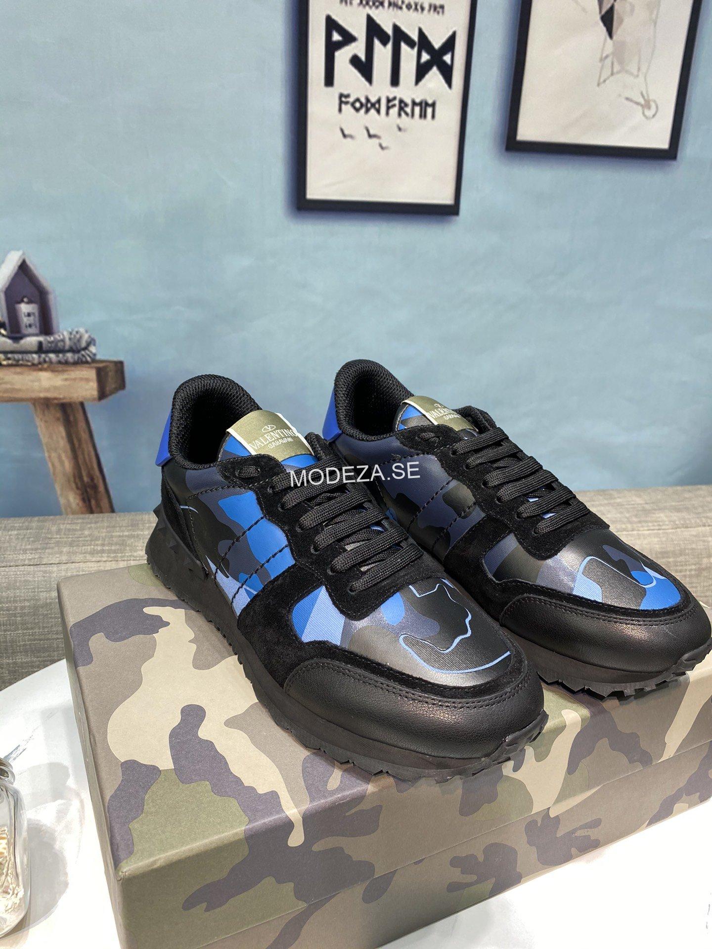 a7799bf0 Valentino Garavani Rockrunner Camouflage Trainers In Nappa Fabric - Image 1