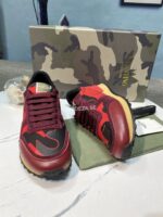 Valentino Garavani Rockrunner Camoflage Red Sneaker - Image 3