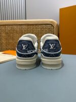 Louis Vuitton Blue Fabric Monogram Sneakers - Image 5