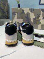 Valentino Garavani Rockrunner Camouflage Noir Metallic Blue Sneaker - Image 4