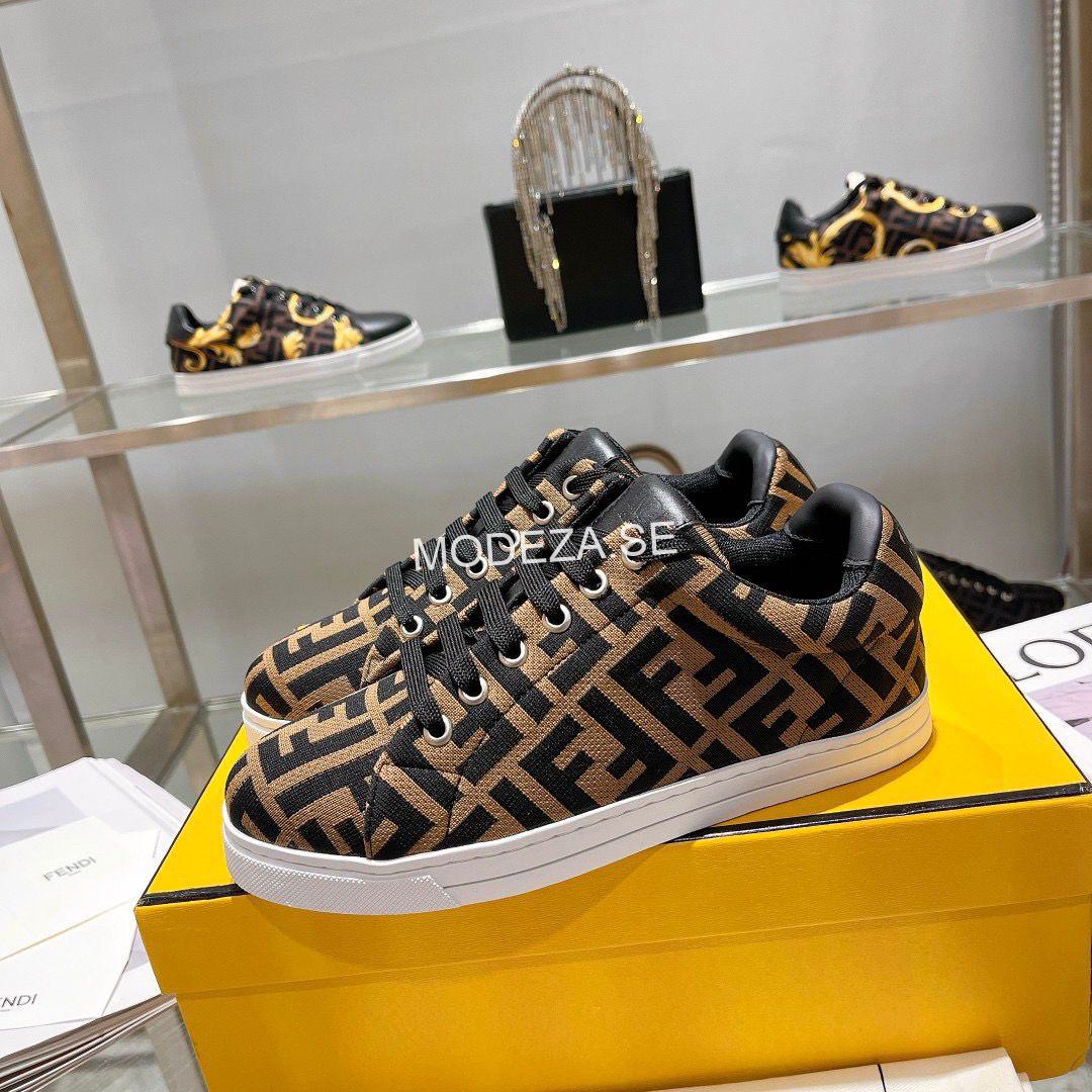 fff6895c-675d-44bb-bf0d-cf5e4dd743d3 Fendi Monogram Brown Sneaker - Image 1