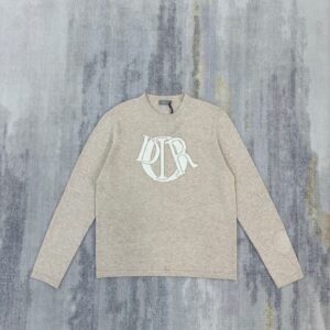 Dior Charm Sweater Blue Wool and Cashmere Jersey