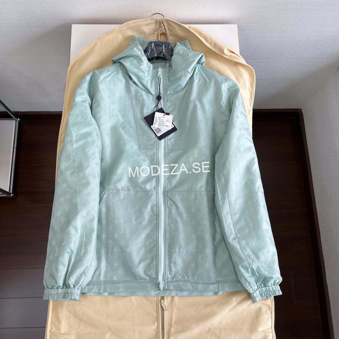 img_3734 Louis Vuitton Monogram Reversible Nylon Turquoise WindBreaker - Image 1