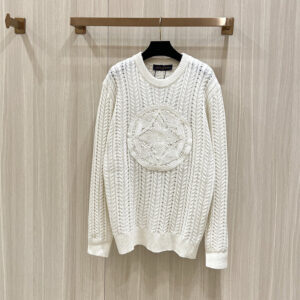 Louis Vuitton Long-Sleeved Cable-Knit Crewneck