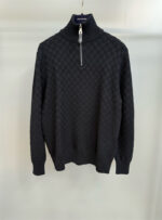 Louis Vuitton Cashmere-Wool Blend Half-Zip Pullover