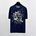 Louis Vuitton Short-Sleeved Jacquard Crewneck