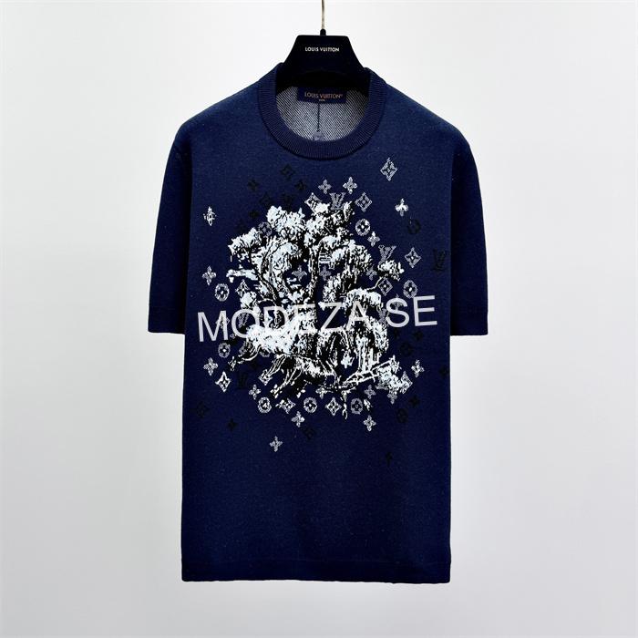3ac25be2 Louis Vuitton Short-Sleeved Jacquard Crewneck - Image 1