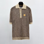 Louis Vuitton Short-Sleeved Knitted Mesh Polo