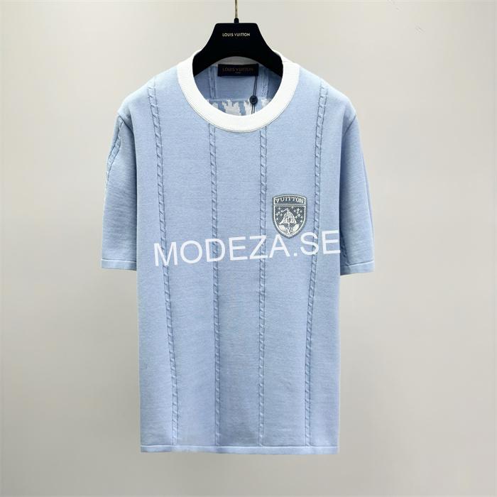 feab1e45 Louis Vuitton Silk-Cotton Short-Sleeved Crewneck - Image 1