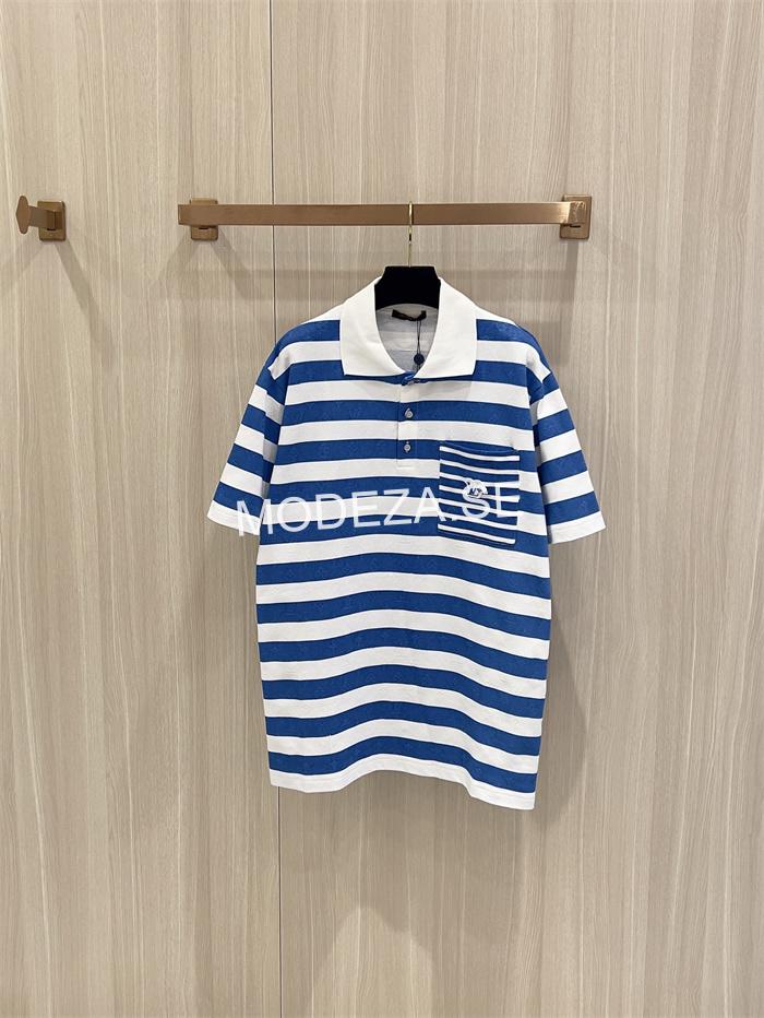 1c66fd2d Louis Vuitton Monogram Striped Polo - Image 1