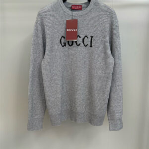 Gucci Wool cashmere rib knit sweater