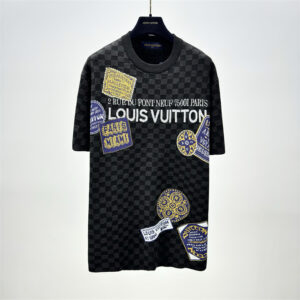 Louis Vuitton Damier Short-Sleeved Signature Crewneck