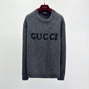 Gucci Wool cashmere rib knit sweater