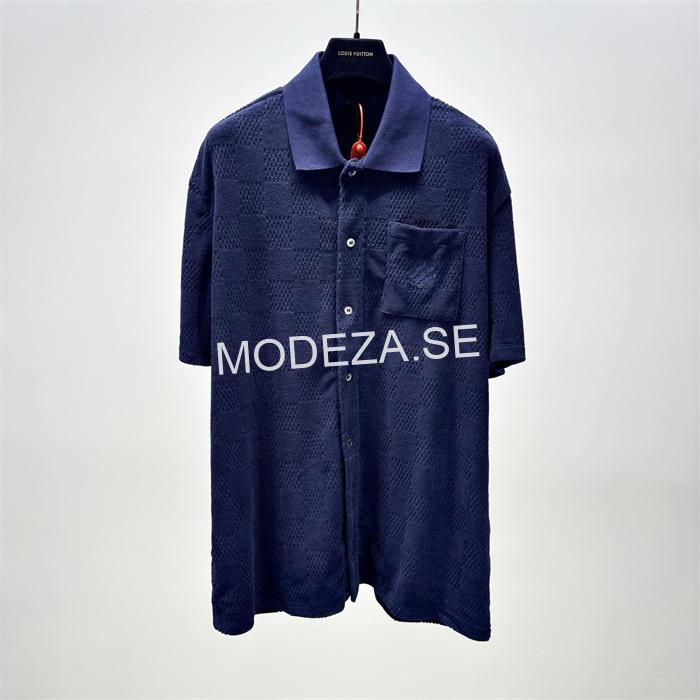 b86c74b9 Louis Vuitton Damier French Terry Short-Sleeved Cotton-Blend - Image 1