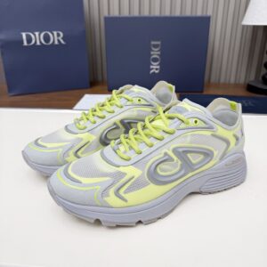 Christian Dior B30 Grey/Neon Green Sneakers