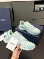Christian Dior B30 Green Neon Mesh Sneakers - Image 2